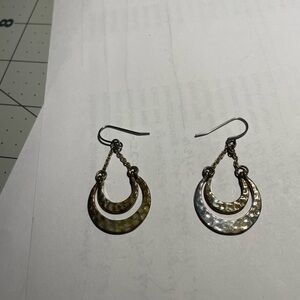 Elegant Silver Crescent Earrings